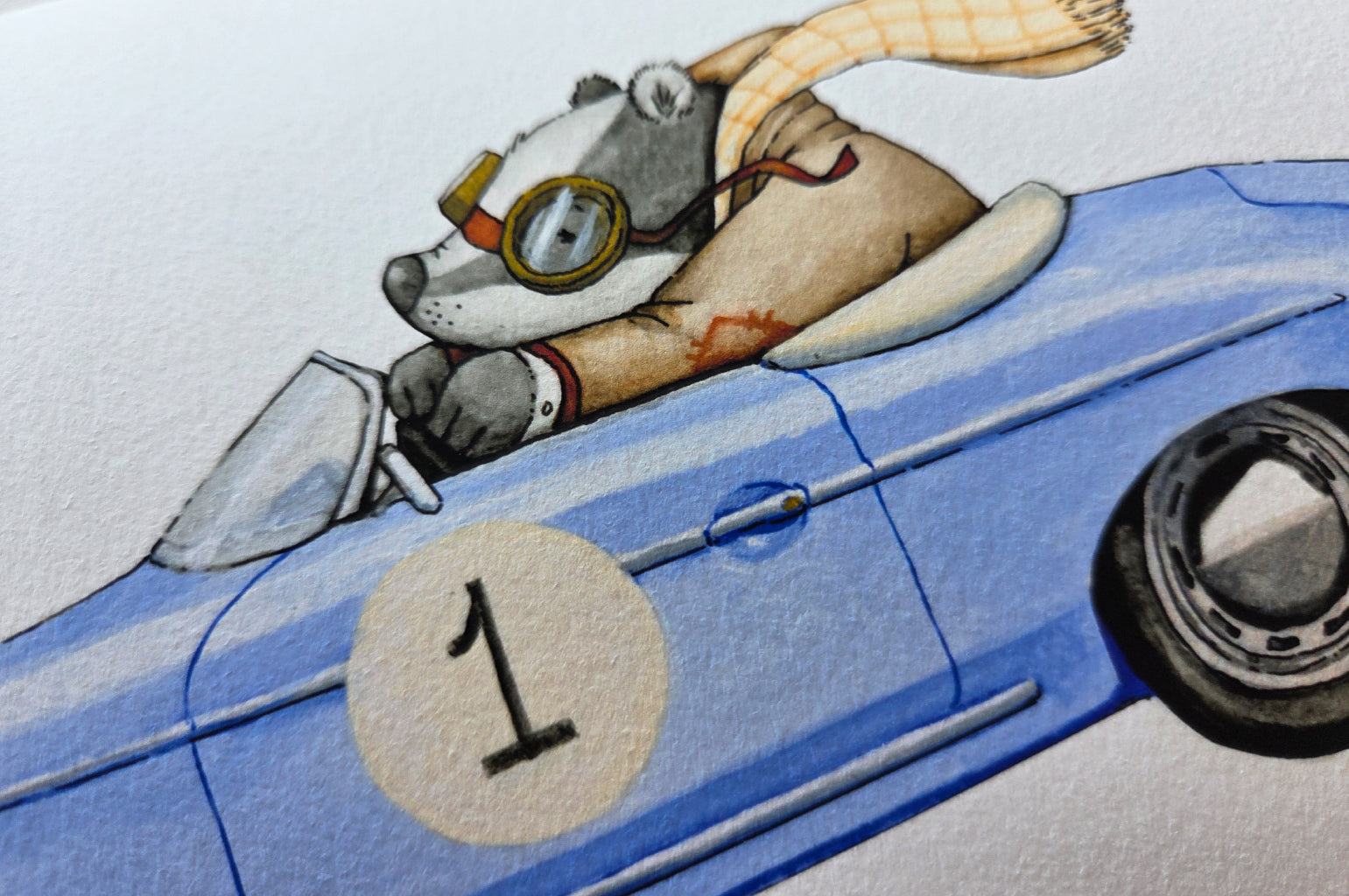 Children's Badger Racing Car Picture for Kids Room (copy)