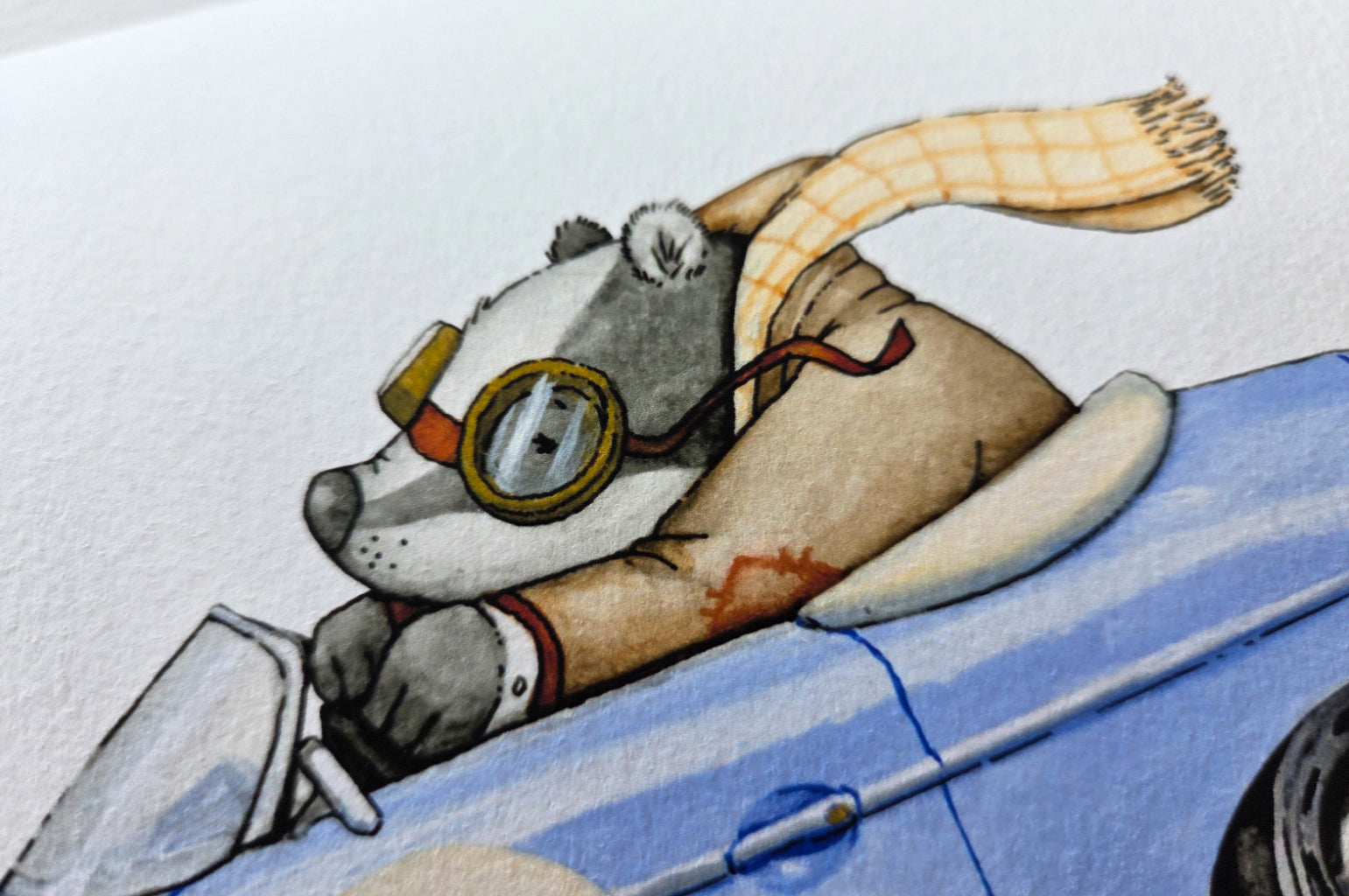 Children's Badger Racing Car Picture for Kids Room (copy)