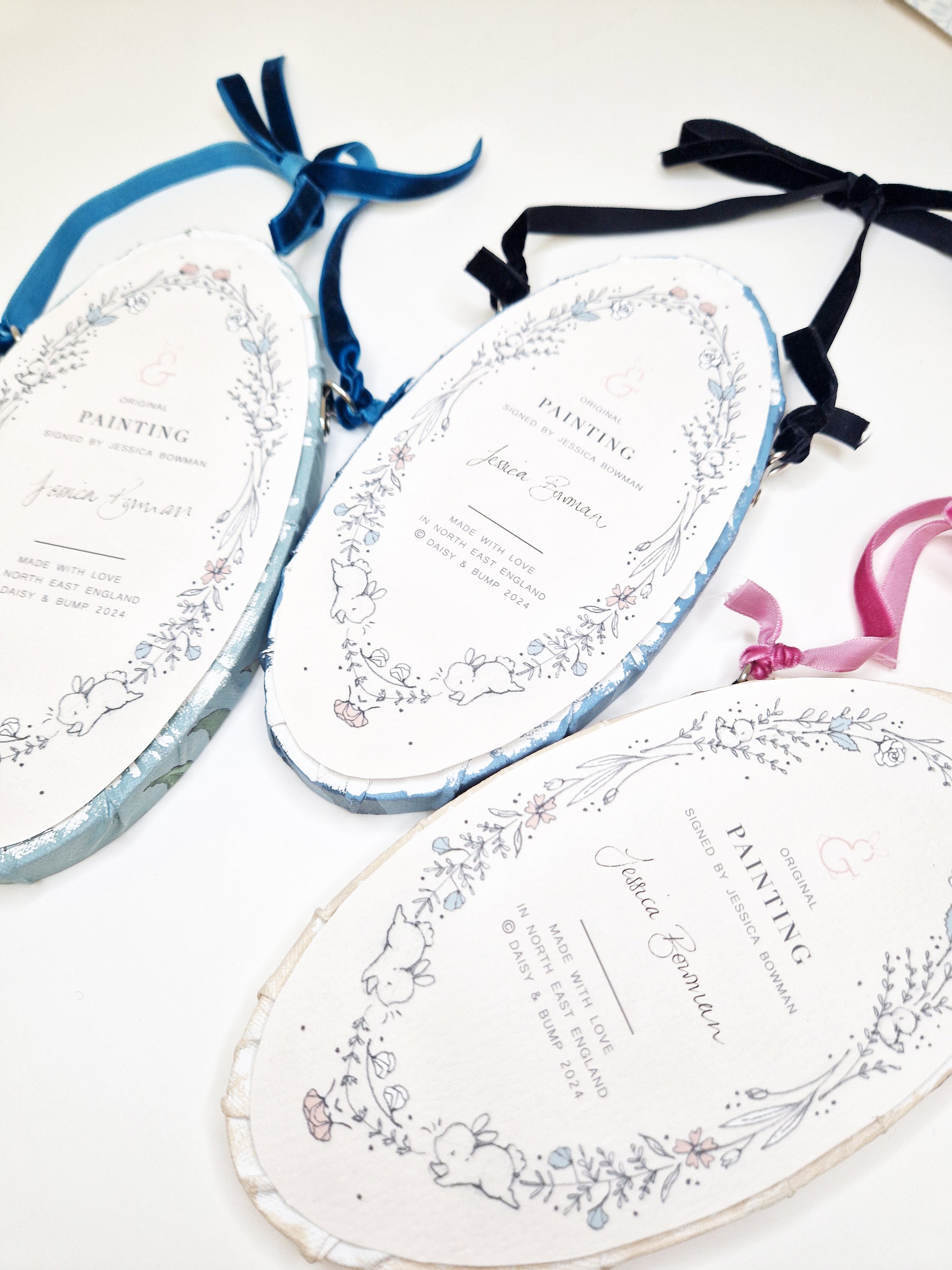 Original hand painted teddy bear canvas painting