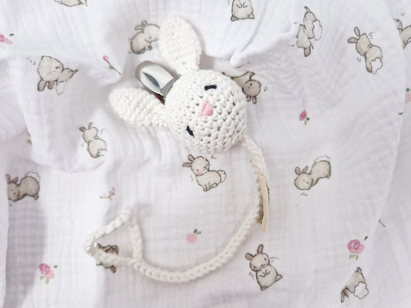 20% OFF | Crochet baby bunny rabbit dummy pacifier clip