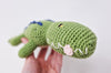 Handmade crochet Crocodile rattle toy
