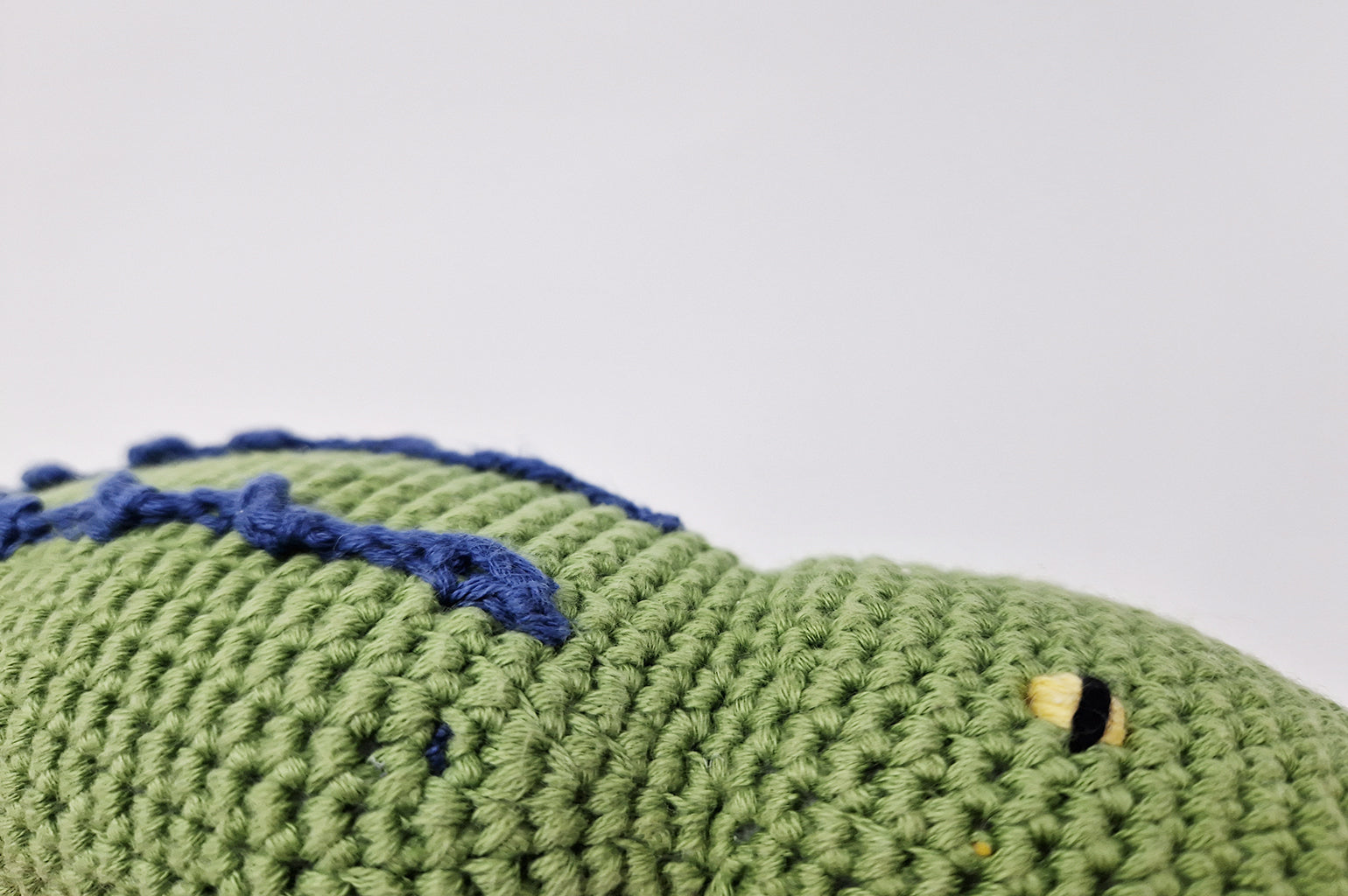 Handmade crochet Crocodile rattle toy