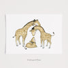 Cute Giraffe Family Nursery Picture