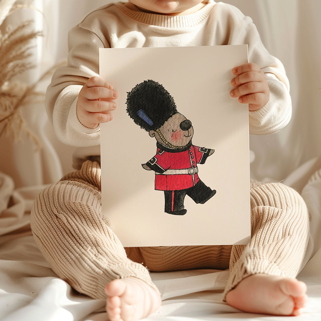 Children&#39;s Queens Guard Beefeater Bear Print
