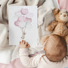Girl&#39;s Pink Heart Balloon Bunch Wall Picture