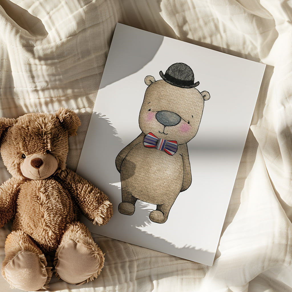 Children&#39;s traditional London Gent bear picture