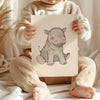Safari Newborn Baby Animals Nursery Art Set