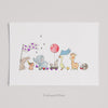 Original Personalised Animals On Parade Print