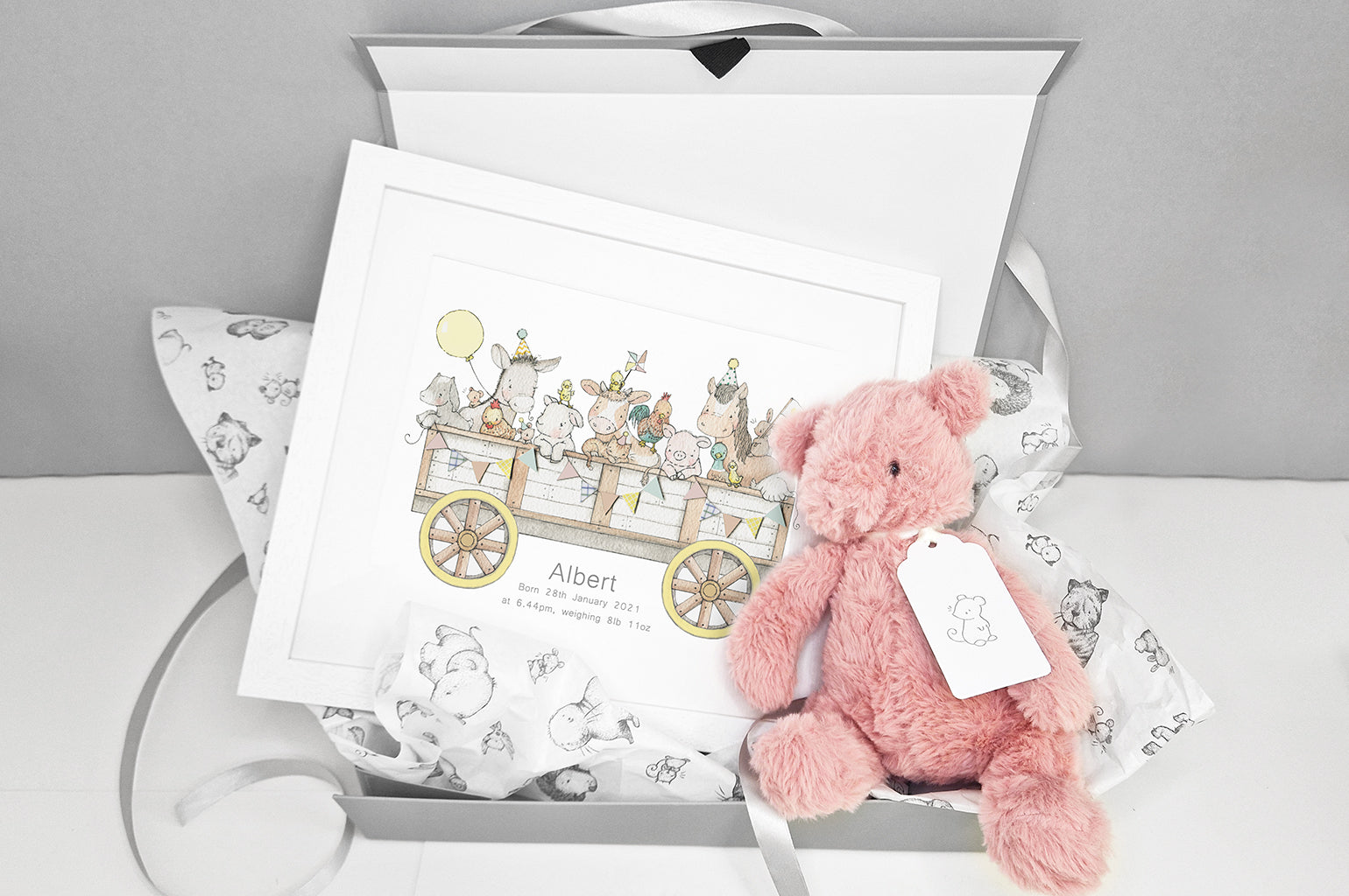 Personalised Farm Themed Baby Gift Box
