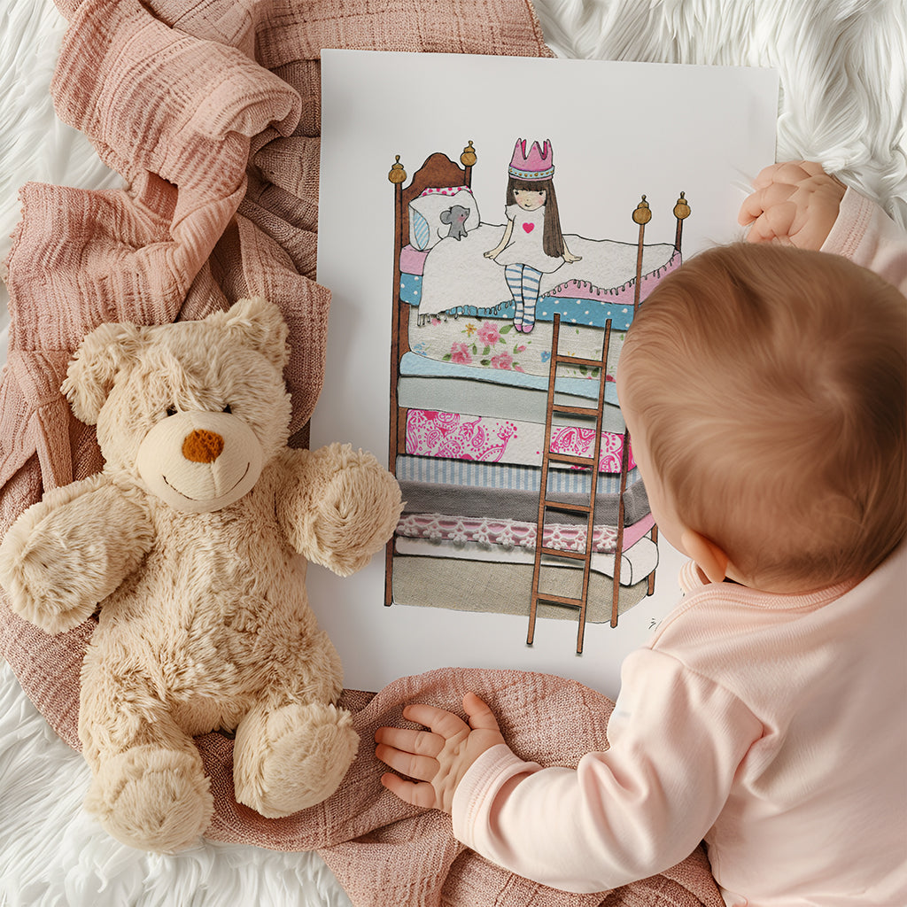 Girl&#39;s Personalised Princess and the Pea Picture