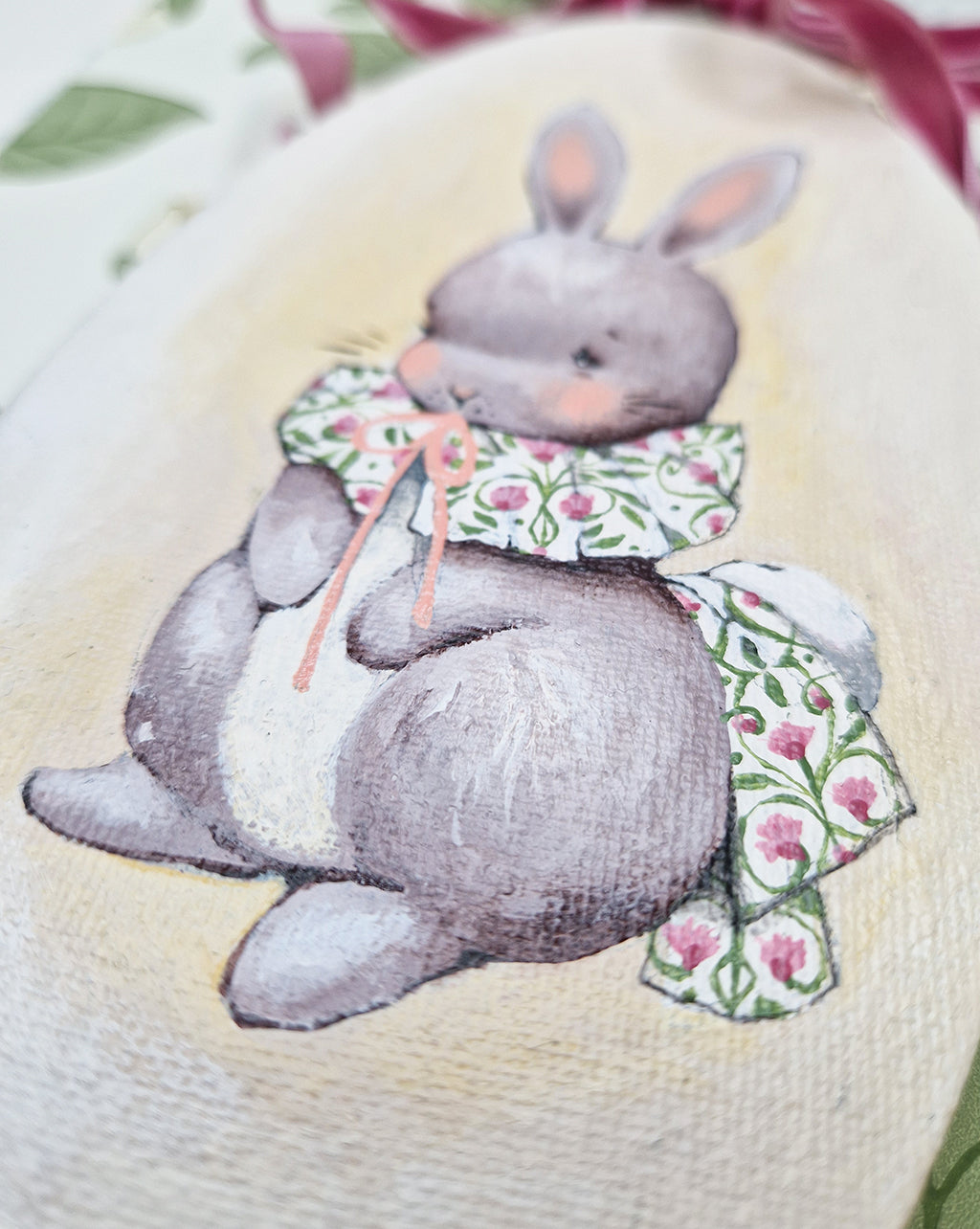 Hand Painted Canvas Painting - Ruffles Rabbit