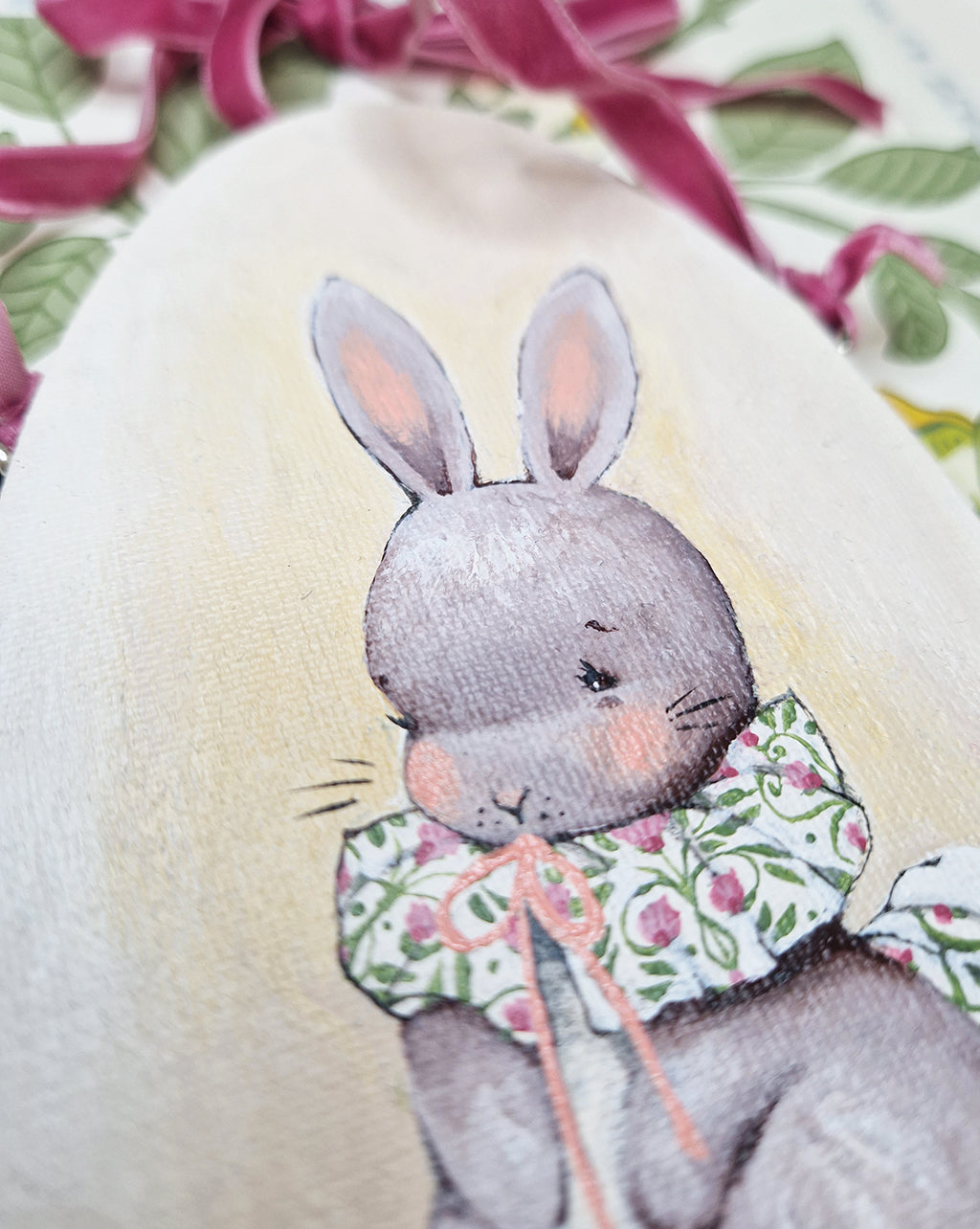 Hand Painted Canvas Painting - Ruffles Rabbit