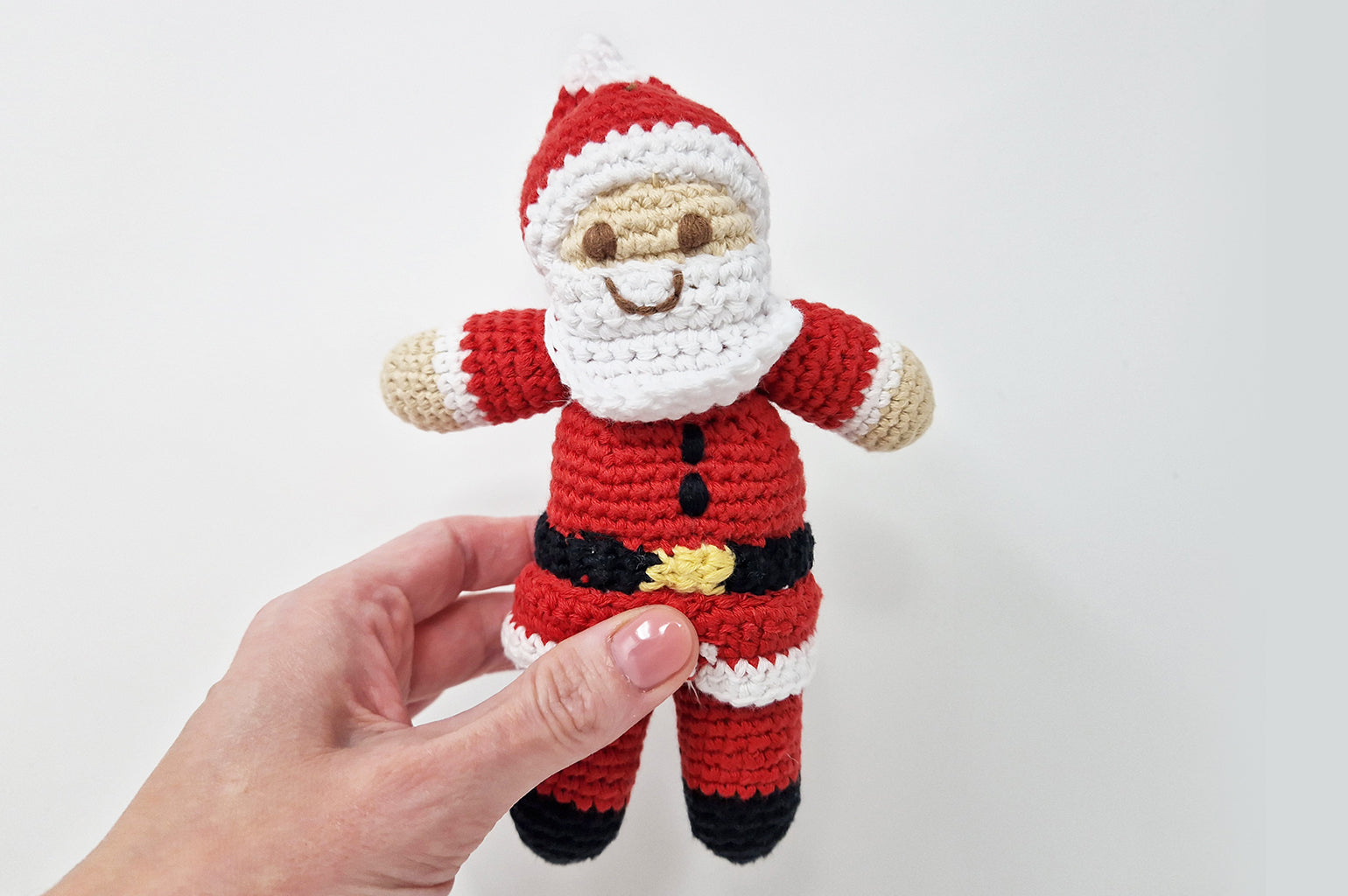 50% OFF | Handmade crochet santa rattle toy