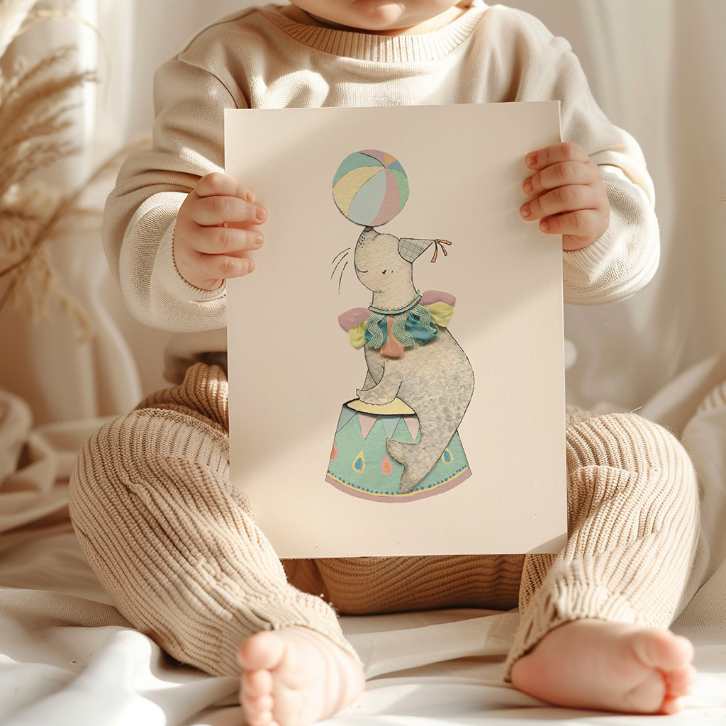 Sea Lion Picture for a Circus Theme Kid&#39;s Room