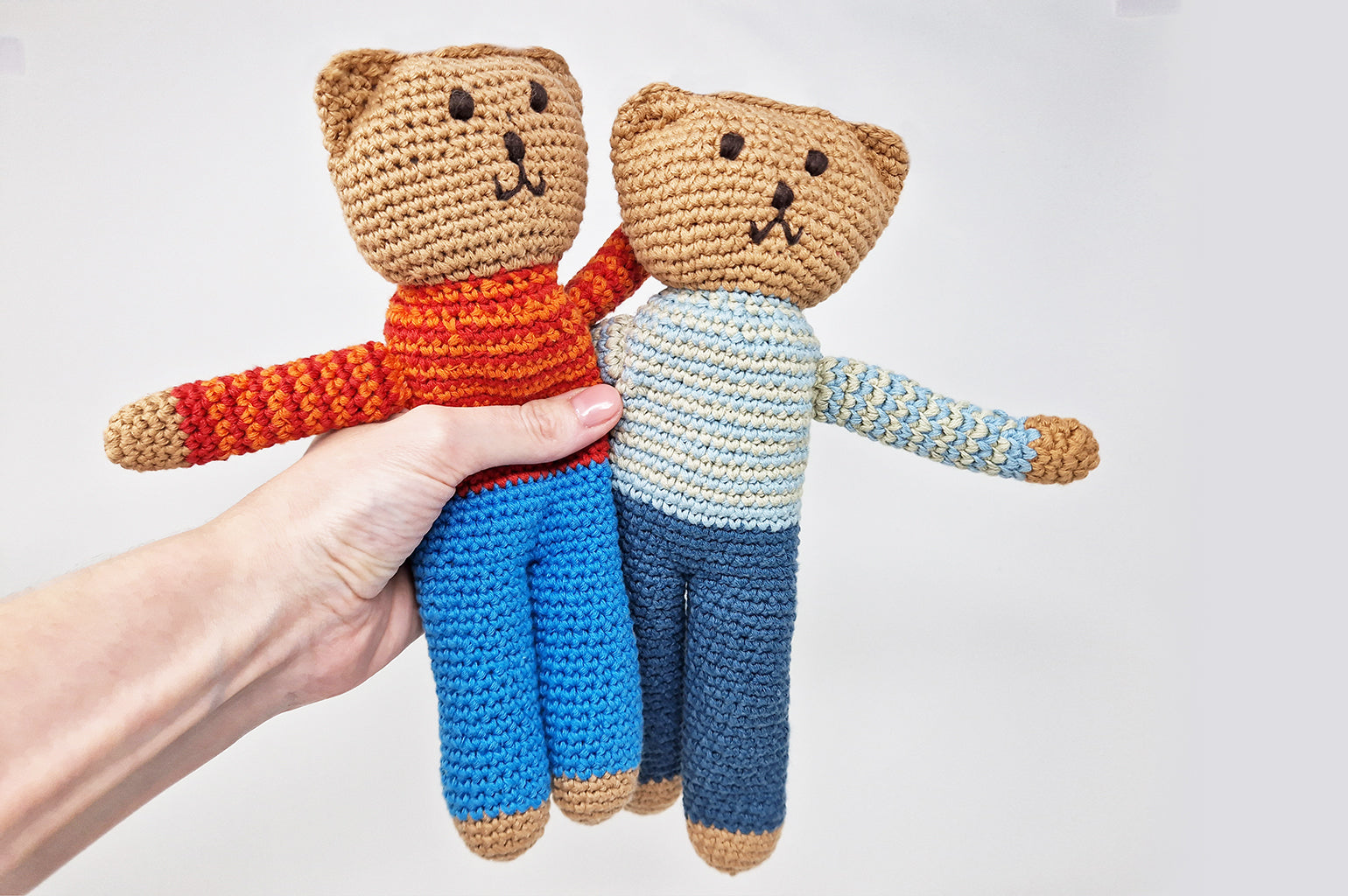 Children's handmade crochet toy bear