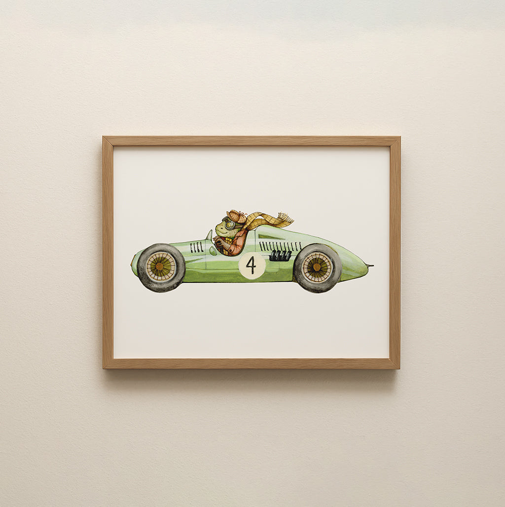 Children's Toad Racing Car Picture for Kids Room