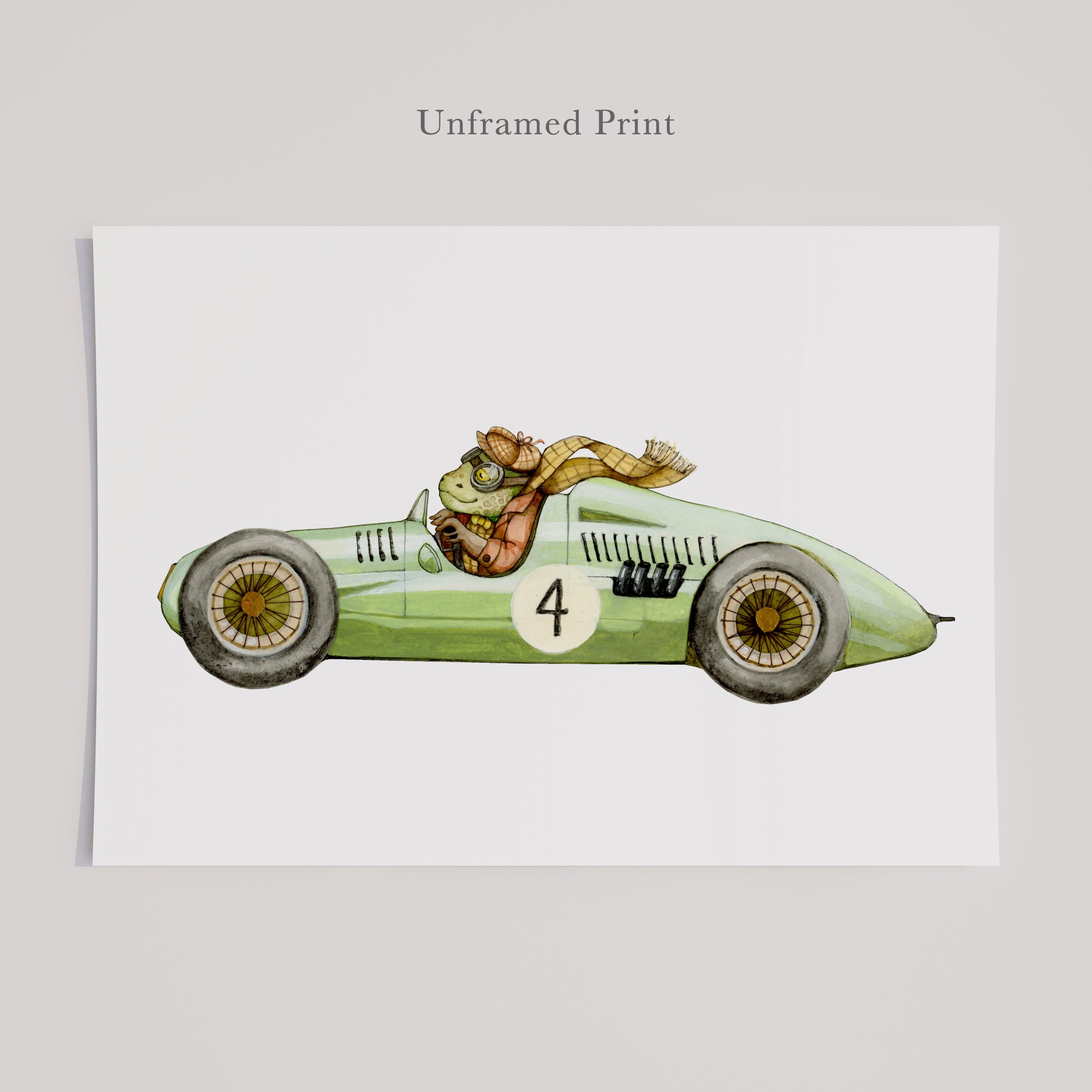 Children's Toad Racing Car Picture for Kids Room