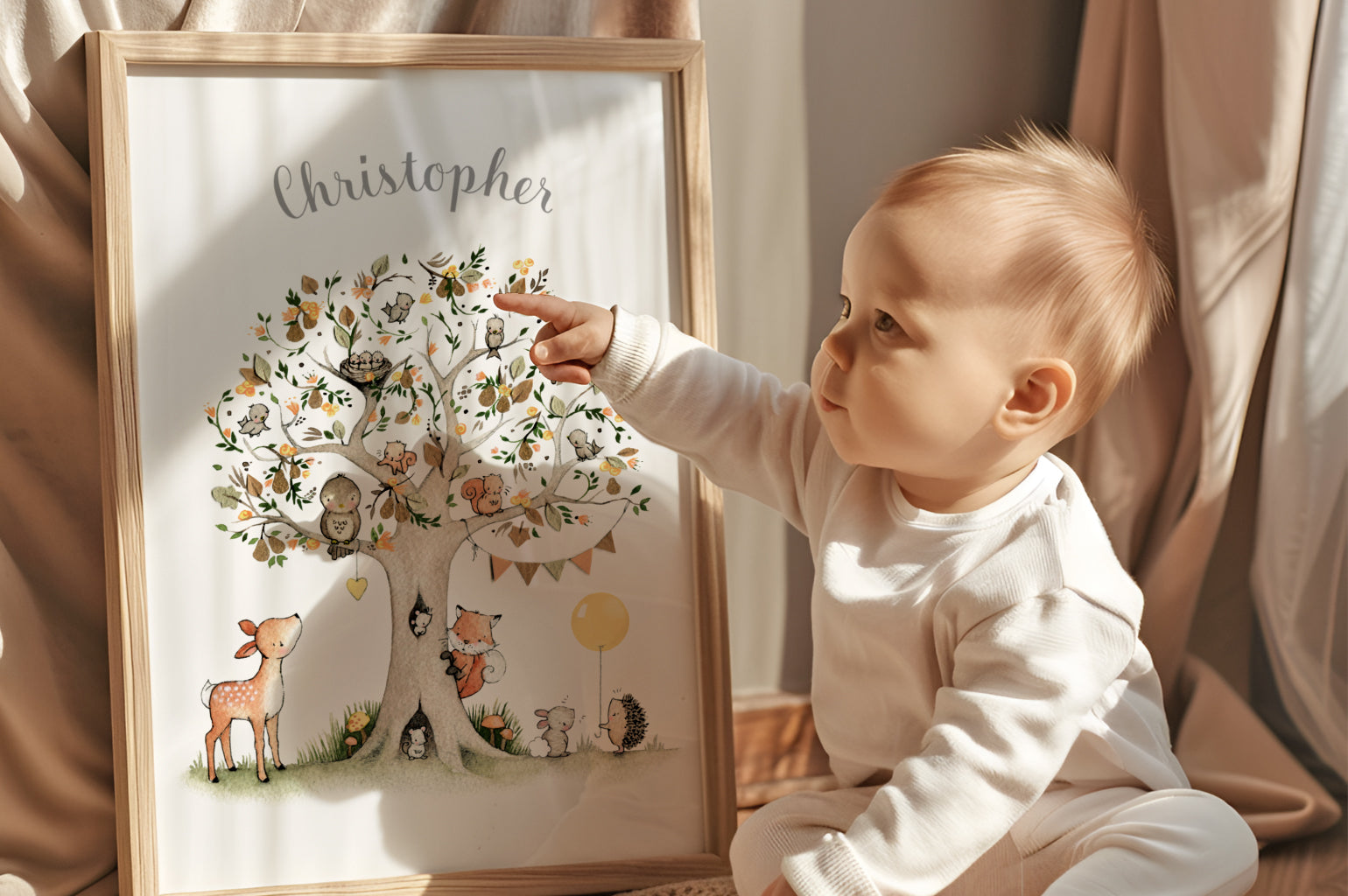 Big Pear Tree Picture for a Child's Bedroom Wall