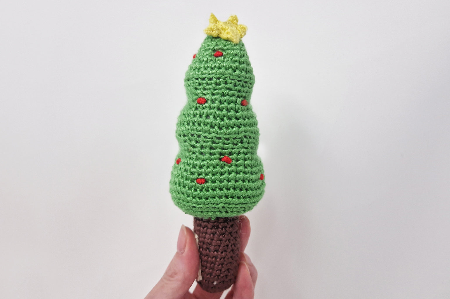 70% OFF | Handmade Crochet Christmas Tree rattle