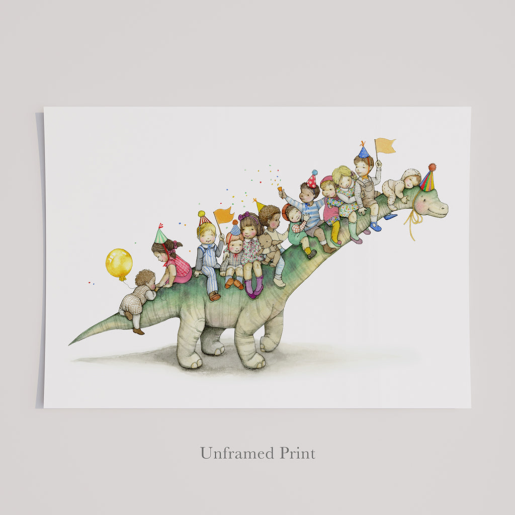 Children&#39;s Personalised Party Dinosaur Picture