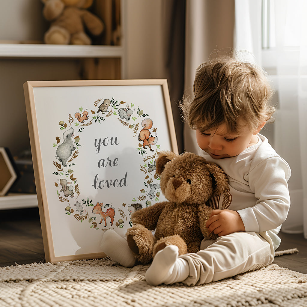 Big Autumn Wreath Quote Print for Baby&#39;s Nursery