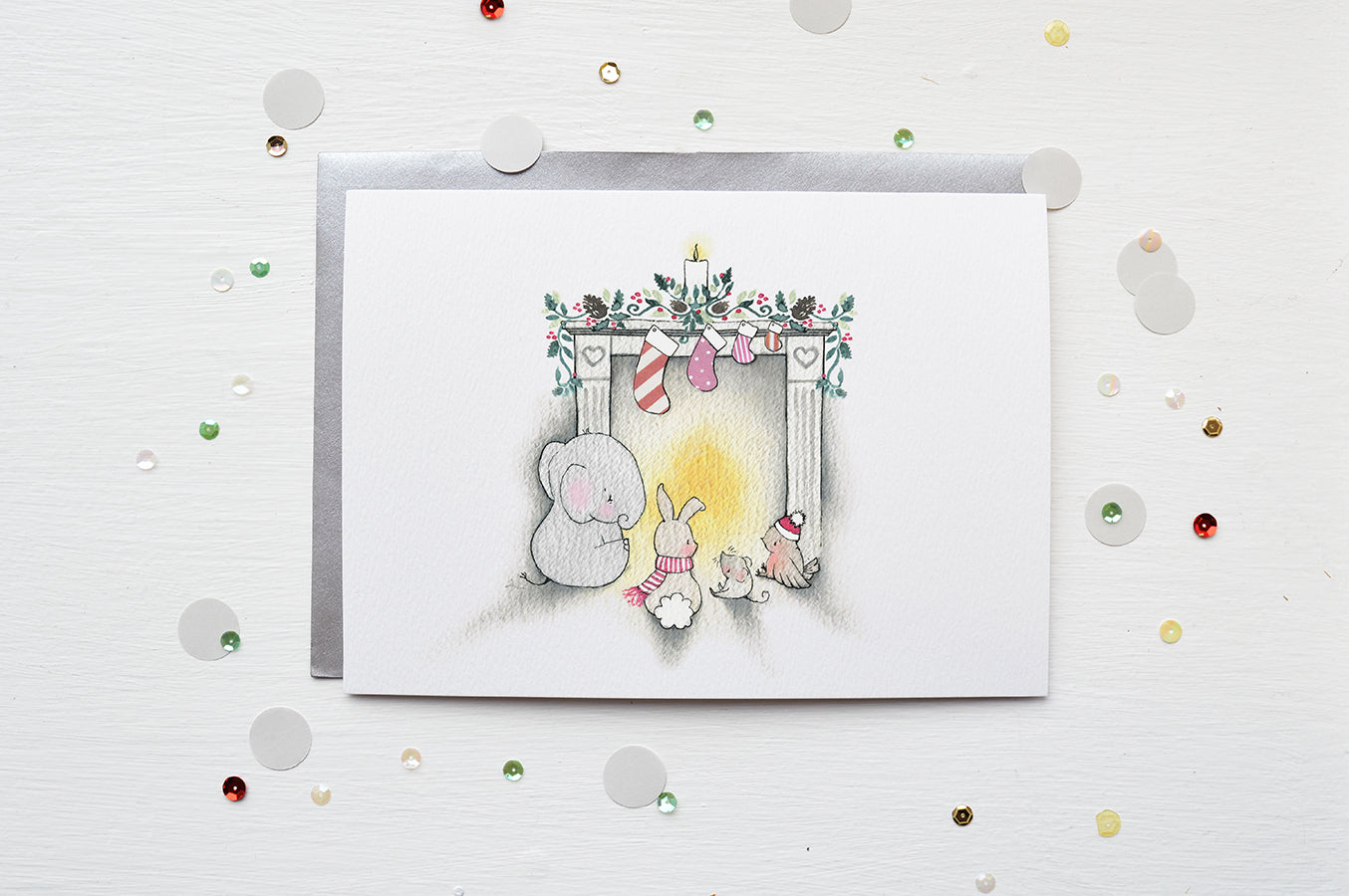 Christmas Eve By The Fire Children's Card