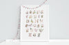 Girl&#39;s Pink Jungle Animal Alphabet Print