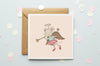 Girl&#39;s Angel Mouse Christmas Greetings Card