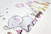 Girl&#39;s Pink Personalised Animals On Parade Picture