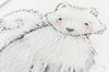 Newborn Baby Arctic Fox Nursery Art Print