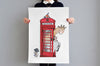 Children&#39;s Big Red British Telephone Box Print