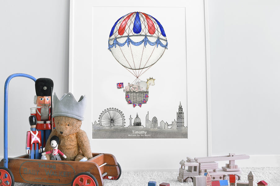 Kid&#39;s Big London skyline Balloon Picture