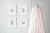 Pink Ballerina Bunny Girl&#39;s Nursery Wall Art Set