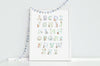 Blue and Green Woodland Alphabet Wall Picture for Boy&#39;s Room