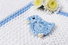 100% Cotton Baby Ducks Blue Knit blanket