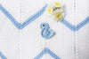 100% Cotton Baby Ducks Blue Knit blanket