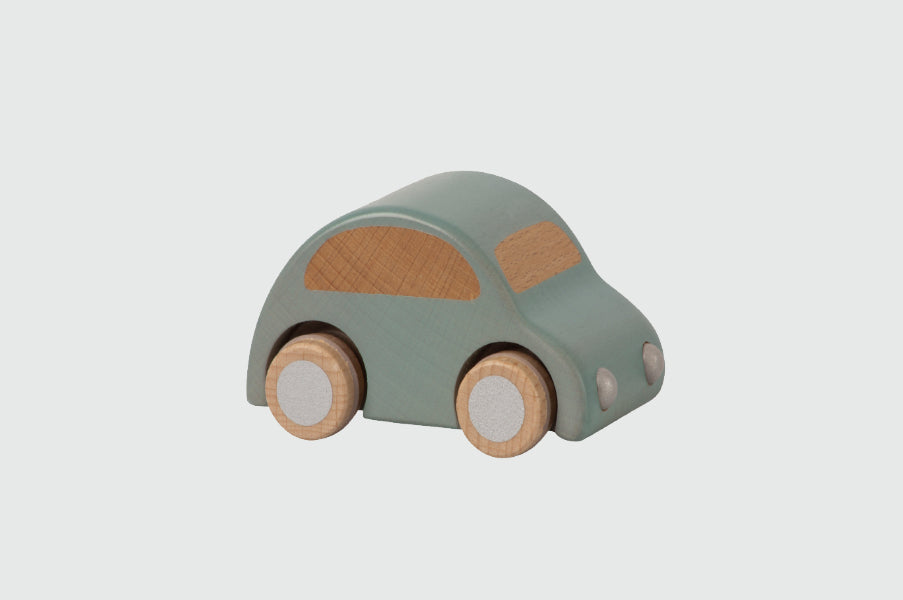 Maileg Kid's pull and go Blue Wooden toy Car