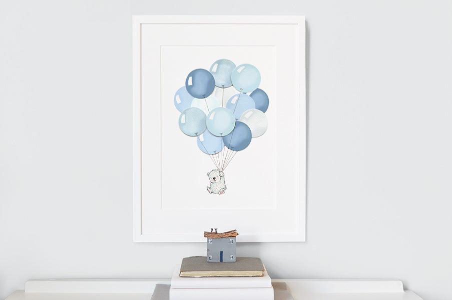 Boy's Blue Balloon Bunch Picture