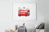 Children&#39;s Personalised Big Red London Bus Picture