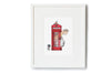 British Red Telephone Box Print for a Kid&#39;s Room
