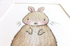 Newborn Baby Bunny Nursery Decor Print