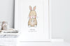 Newborn Baby Bunny Nursery Decor Print