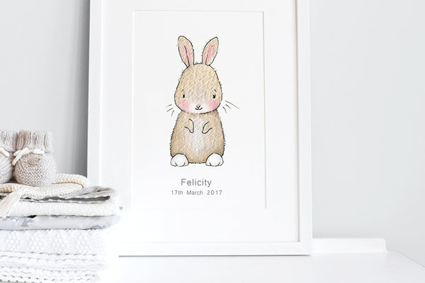 Bunny nursery wall sales art