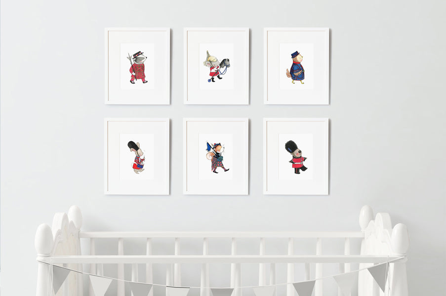 Children's British Guards Nursery wall art set