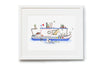 Children&#39;s Canal Boat Artwork Print