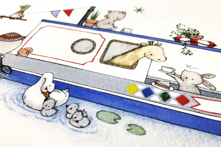 Children&#39;s Big Canal Boat Picture