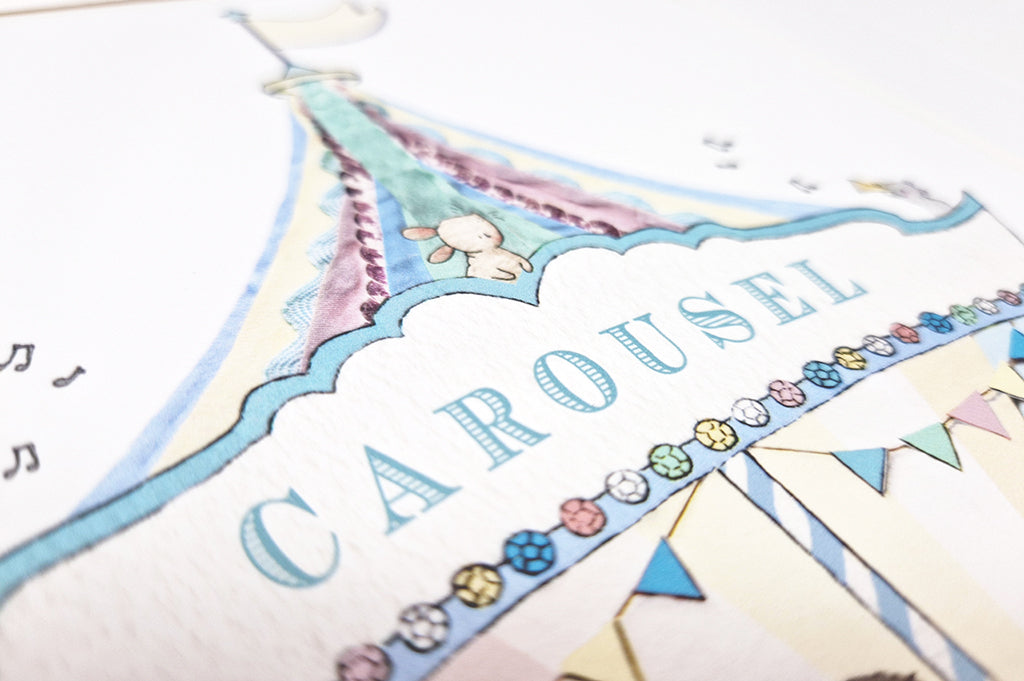 Children&#39;s Personalised Circus Carousel Print (Copy)