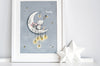 Children&#39;s Personalised Catching Stars moon picture
