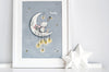 Children&#39;s Personalised Catching Stars moon picture