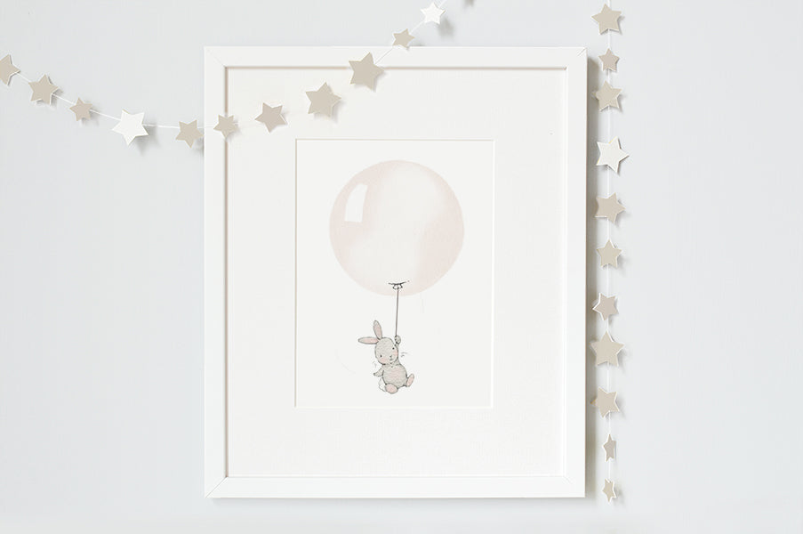 Classic Boy&#39;s Nursery Balloon Art Print Set